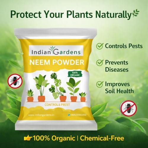 Image of Indian Gardens Neem cake powder 100% organic fertilizer for plants (2 Kg)