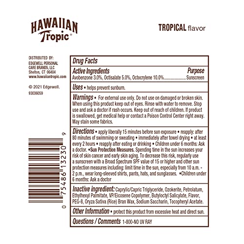 Hawaiian Tropic Tropical Sunscreen Lip Balm SPF 30, 0.14 Oz (Pack of 10) - image 7