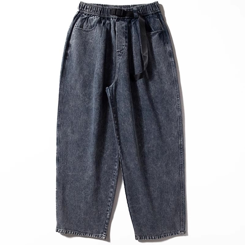 LIXINGHEITANG Loose American Retro Casual Pants Spring and Autumn Jeans Men 6