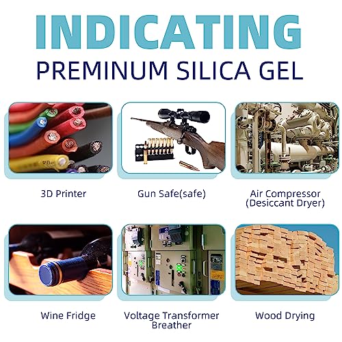 Wisesorb 48 Lbs Indicating Silica Gel Beads (Blue To Pink), Reusable Dessicant Dehumidifiers Desiccant Moisture Absorbers, 6 Pack Of 8 Lbs #TOP6