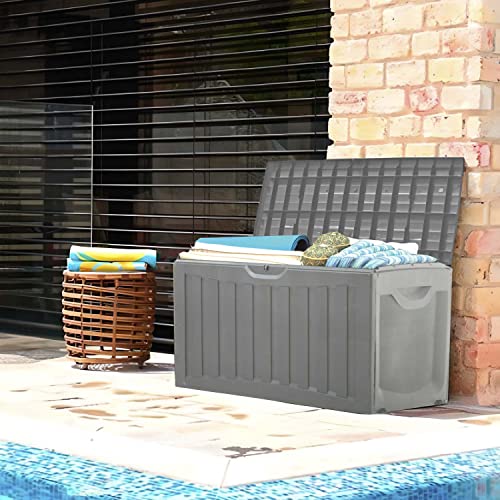 Miniatura 7 de Thinia Home Arcón Exterior De Resina Para Jardín, Terraza O Balcón Baúl Impermeable Para Objetos Y Juguetes 340 Litros 118x53x57cm