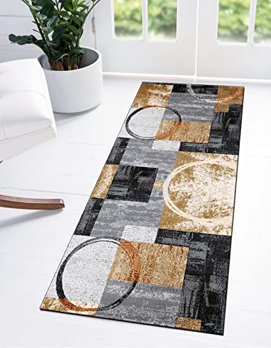 Ymural Tappeto da corridore, lavabile arancione