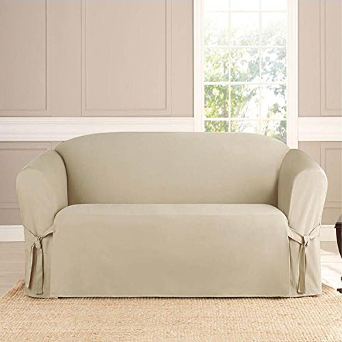 Kashi Home Microsuede Furniture Slipcover Sofa 70 x 140- Taupe
