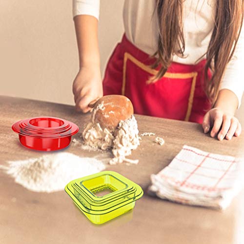 Yumkt 10 Pcs Sandwich Cutter Sealer Cookie Bread Pancake Maker, Mold Sandwich Press Luchable Box Accessories Sandwich Decruster Sandwich For Gifts Sandwich Cutter For Kids (Red & Yellow） #TOP5