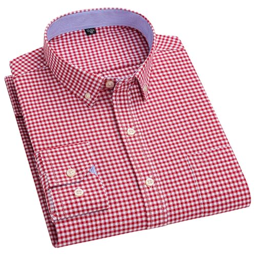 Chemise de travail manches longues coton Oxford homme unie sans plis haut de gamme