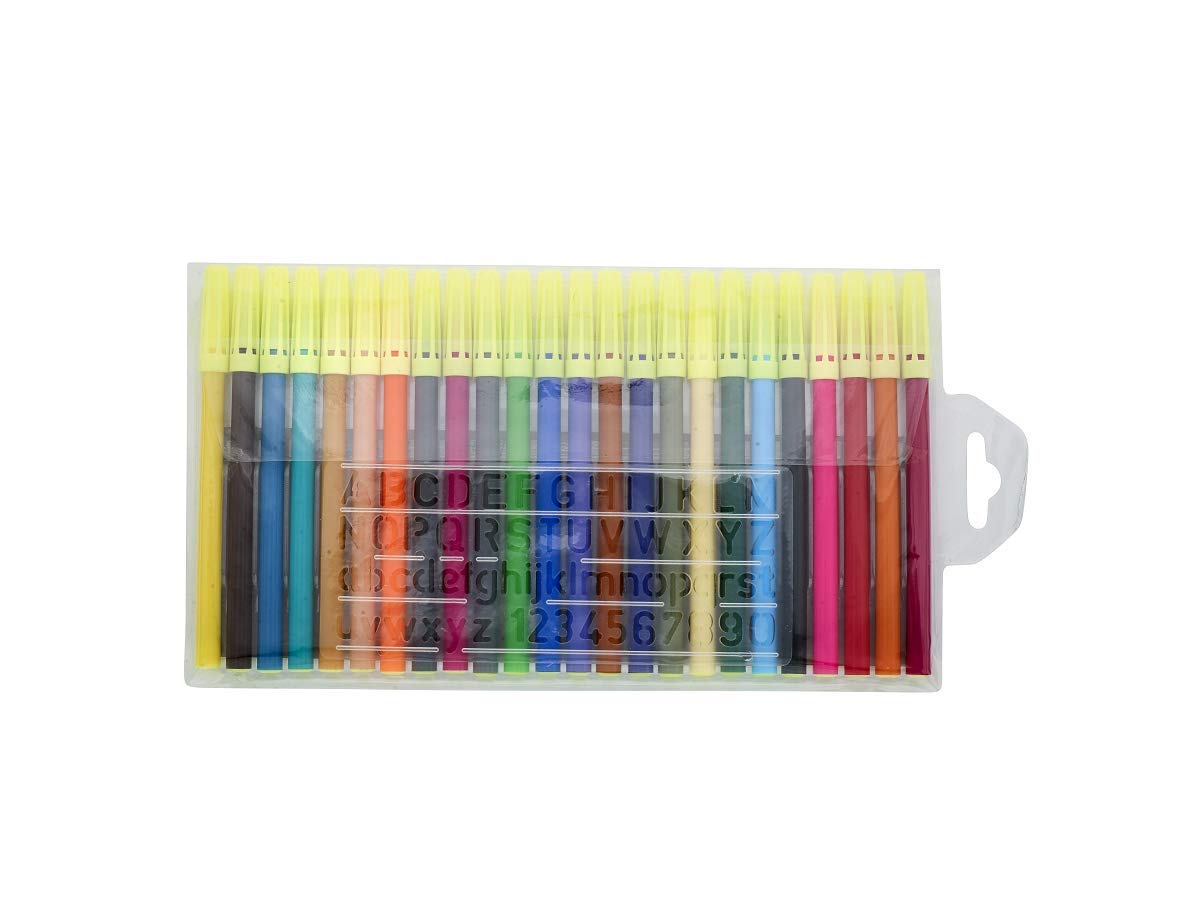 Camel Camlin 24 Shades Sketch Pens with Free Stencil -(Assorted)-Pack of 2 - Image 4 thumbnail