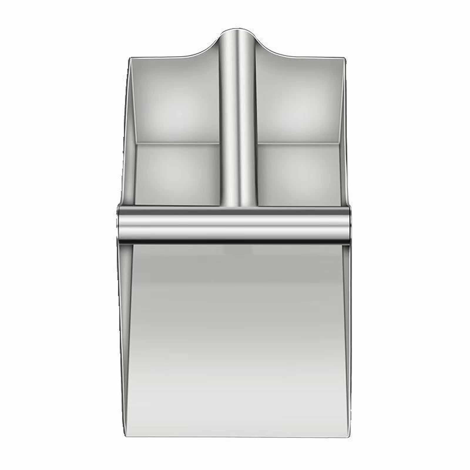 Recogedor de Polvo Metálico con Mango Largo Herramienta Manual Multifuncional Pala Doméstica para Residuos Adecuado para Hogar Almacén Granero, 25cmx25cmx12cm