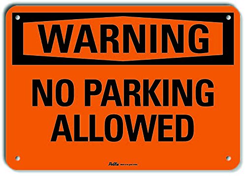Panneau d'avertissement en aluminium No Parking allowed PKFO-0229-NA 25x17 cm