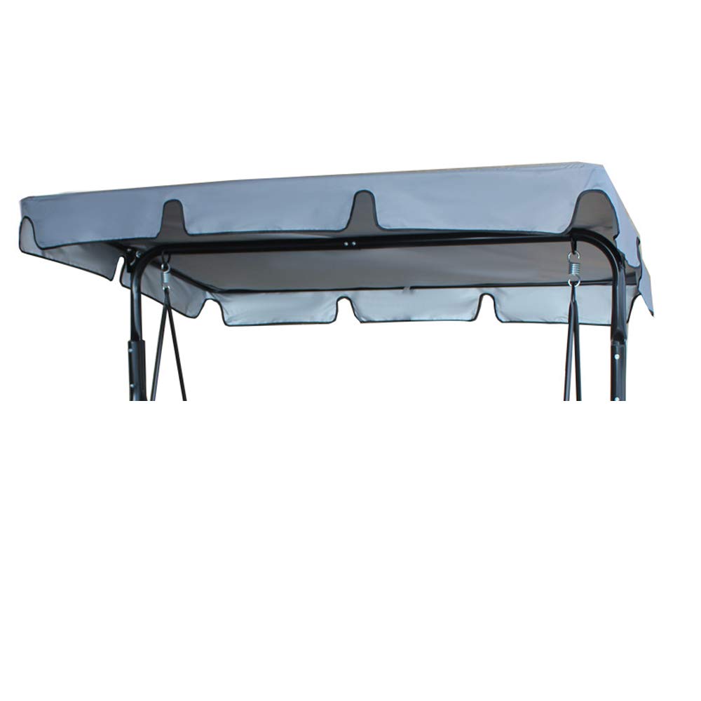 Universal Garden Swing Seat Canopy Replacement, Swing Seat 2 & 3 Seater Great for Sun Shade Outdoor Seat Hammock for Backyard, Garden, Poolside, Balcony (Swing Seat Canopy only) (Gray, 190*132*15)