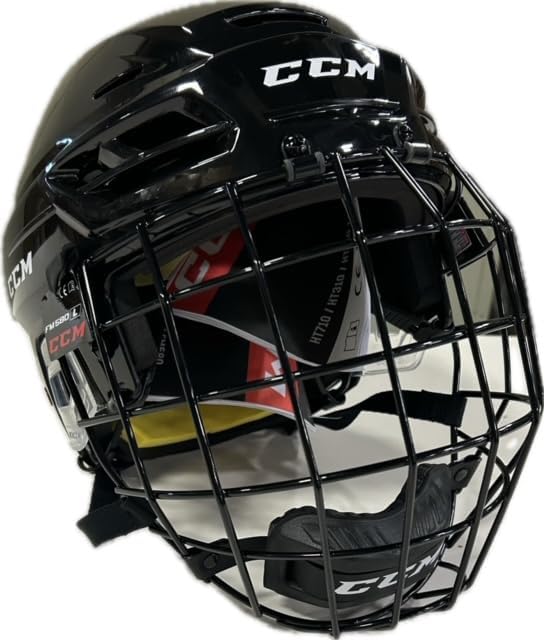 C C M Ice Hockey Helmet-Tacks 210 Combo Helmet-XSmall-Black