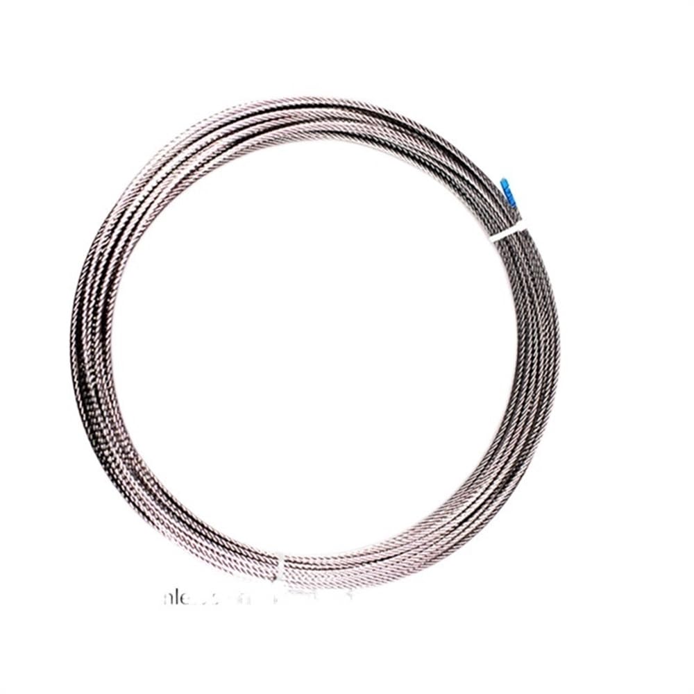Fune Metallica, Filo di Acciaio 50/100M 0.6mm-1.2mm Diametro 7X7 Structur 304 Cavo in Acciaio Inossidabile Cavo più Morbido Cavo di Sollevamento for Pesca Fune Metallica(0.8mm 50M)