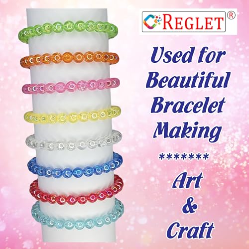 Image of 960 Pcs Round Rainbow Crystal Beads for Jewellery Making Kit - Beads for Bracelet Making Kit - Beads for Craft - Acrylic - Multicolour - 240g, 8mm