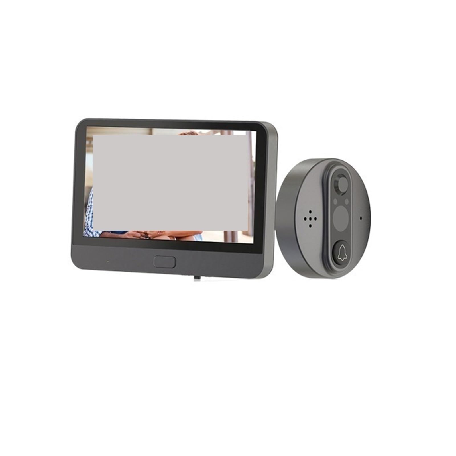 Timbre con cámara y videoportero Inteligente inalámbrico con WiFi para casa - Mirilla Visual para apartamento con detección de Movimiento (R9, Tarjeta TF de 32 GB)