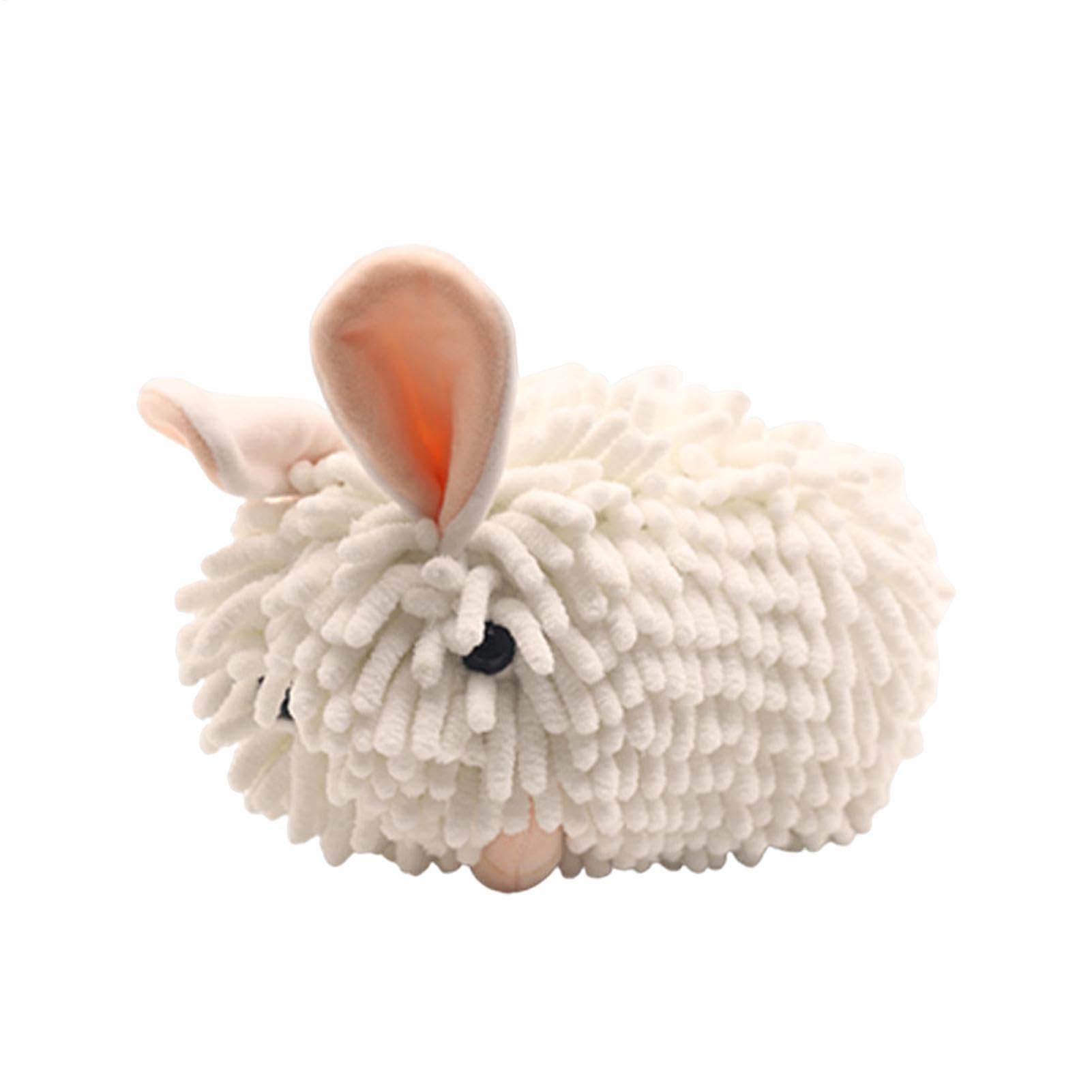 Toalla de mano chenilla en bola con forma de conejo para decorar tu cocina o baño