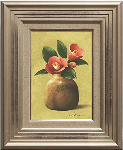 Amazon.co.jp: 安田英明『椿』油絵・油彩画 SM(サムホール) : ホーム