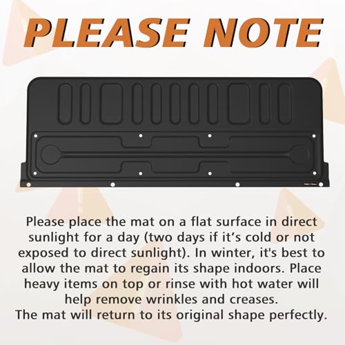 Image of TripleAliners Truck Mat Compatible with 2007-2021 Toyota Tundra Accessories, Tailgate Mat Custom Fit All Weather Protection Pickup Liner, Not Fit Drop-in Liners