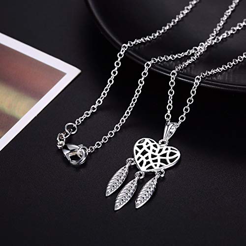 Collier ras du cou attrape-rêves et cœur en argent 925 - 4