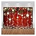 Sparkling Stars Red Christmas Photography Background 5x3ft Vinyl Glitter Sparkle Christmas Trees Xmas Ball Tree Happy New Year Decor Photo Backdrops Dessert Cake Table Decor Props