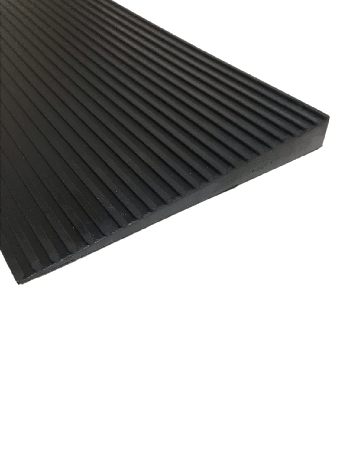 Identités Rampa di soglia in gomma, nera, 15 x 140 mm
