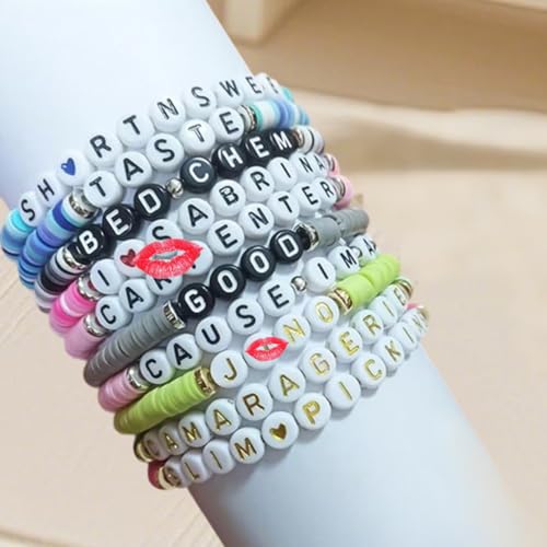 ProNature 10 Pcs Inspired Bracelets Inspired Bracelet Album Merch Jewelry Accessories for Women Fans Costume Outfit Dress Decor4