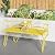 Boweniog Outdoor Bench with Built-in Table, Yellow, 49.2inch