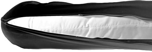 Miniatura 5 de Betty Dain Funda de almohada de punto elástico para embarazomaternidad, color negro, 60 x 25 pulgadas.