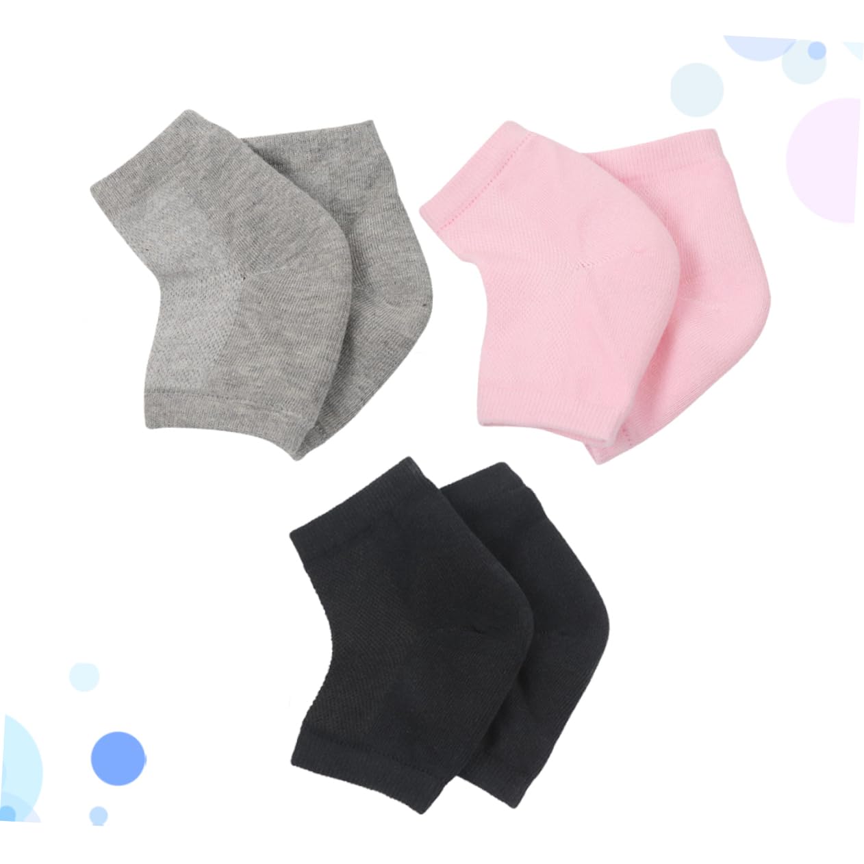 FRCOLOR 3 Pairs Anti-Cracking Ankle Socks Moisturizing Gel Breathable and Comfortable for Unisex