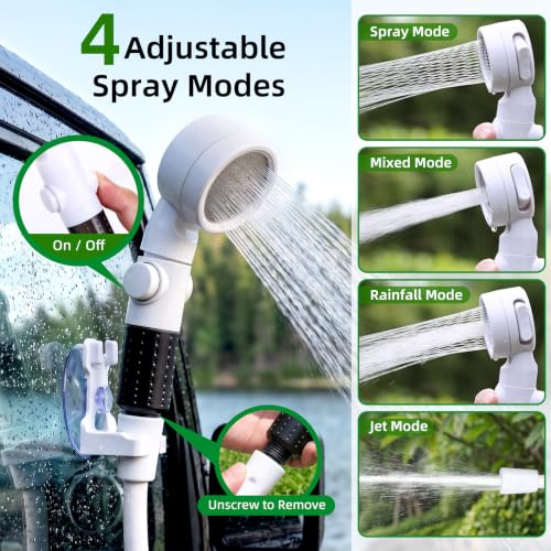 Ducha portátil para camping con batería recargable de 5200mAh miniatura 3