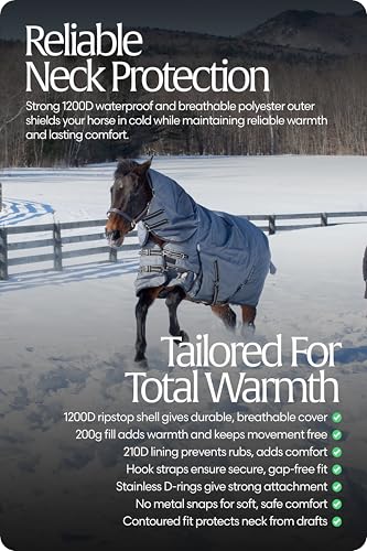 Image of Equinavia Arktis Turnout Neck Cover No Fill | 1200 Denier - Carbon Gray - XL