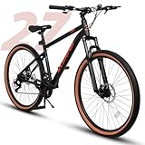 Ecarpat Mountain Bike 27.5 Inch Wheel, 21-Speed Disc Brakes Thumb Shifter, Carbon...