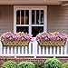 4 Pack 24 Inch Window Boxes Planters for Outdoor Plants Railing Planter Box with Adjustable Brackets for Windowsill Porch Fence Patio Hanging Flower Coco Baskets for Outside Decoration - Black