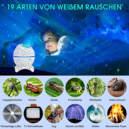 Sternenhimmel Projektor Fuqiduo LED mit Bluetooth Lautsprecher und Polarlichtern