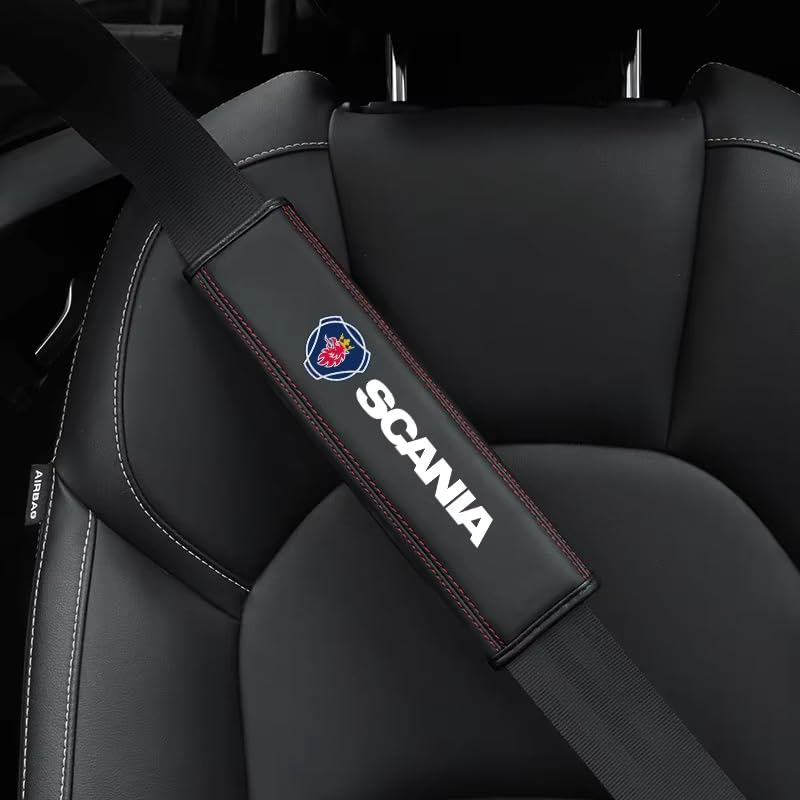 Lot de 2 Coussinets de Rembourrage de Ceinture de Sécurité de Voiture, pour Scania K250 K280 K310 K320 K490 Accessoires de Style Intérieur