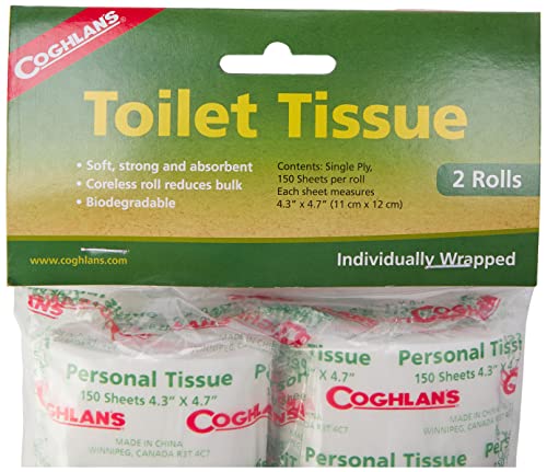 Coghlan's Packable Camp Toilet Tissue, 2-Rolls #TOP2