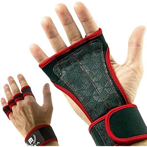 Mava Sports Cross Training Gloves with Wrist Support for WODs,Gym Workout,Weightlifting & Fitness-Silicone Padding, No Calluses-Suits Men & Women-Weight Lifting Gloves for a Strong Grip (Scarlet, X-Small) Cover