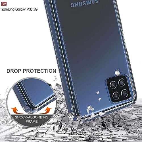 Image of WOW IMAGINE Transparent Back Case Cover for Samsung Galaxy M33 5G | Full Device & Camera Protection Shockproof TPU Silicone Back Cover Case - Transparent