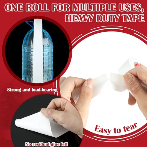 Image of Fuyoooo 4 Pack Duct Tape White Heavy Duty 1inch 2inch 3inch 4inch*50ft Waterproof Outdoor Adhesive Tape Industrial Grade Duct Tape Strong Adhesive, No Residue for Home Improvement Indoor and Outdoor
