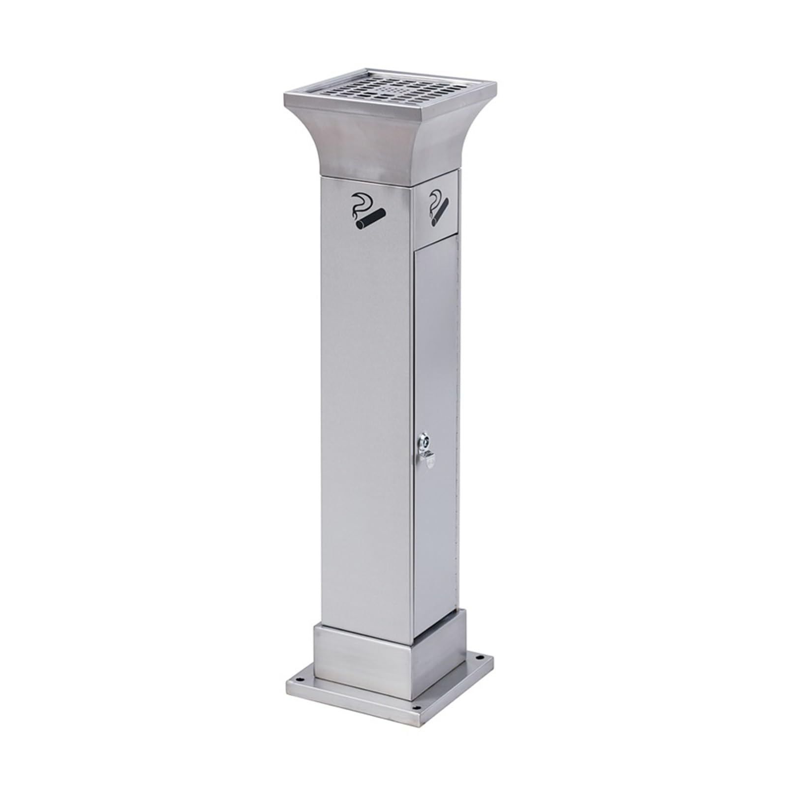 OWOHYG Ashtray Trash Can Stainless Steel Outdoor Ash Column Smoking Area Public Vertical Ashtray Trash Can Smoke Extinguishing Trash Can Outdoor Ashtrays For Cigarettes.A