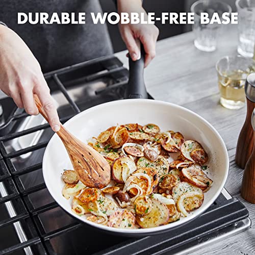 Image of GreenPan Rio Hard Anodized Healthy Ceramic Nonstick, 7 inch 9.5 inch and 11 inch 3 Piece Frying Pan Skillet Set, Soft Grip Handle, PFAS-Free, Dishwasher Safe, Oven Safe, Black