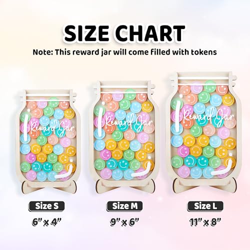 Image of Personalized Smiley Face Magnetic Reward Jar Kids Potty Training Behavior Chart for Toddlers Classroom Management Teacher Tools Back to School Gifts for Boys Girls