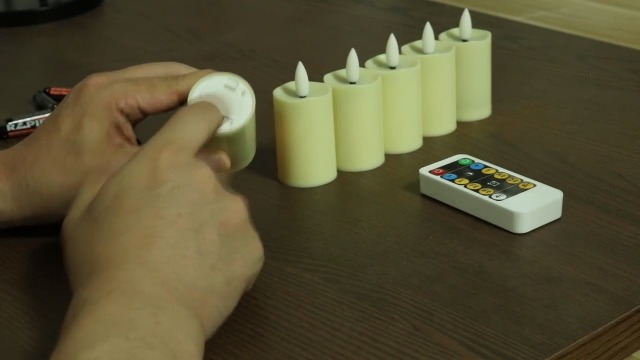 Image of 6 Pack Ivory Tea Lights Votive Candle with Remote Control emits Yellow Light max 800hours by 2 AAA Batteries(not includ) Indoor, Bedroom, Study Room