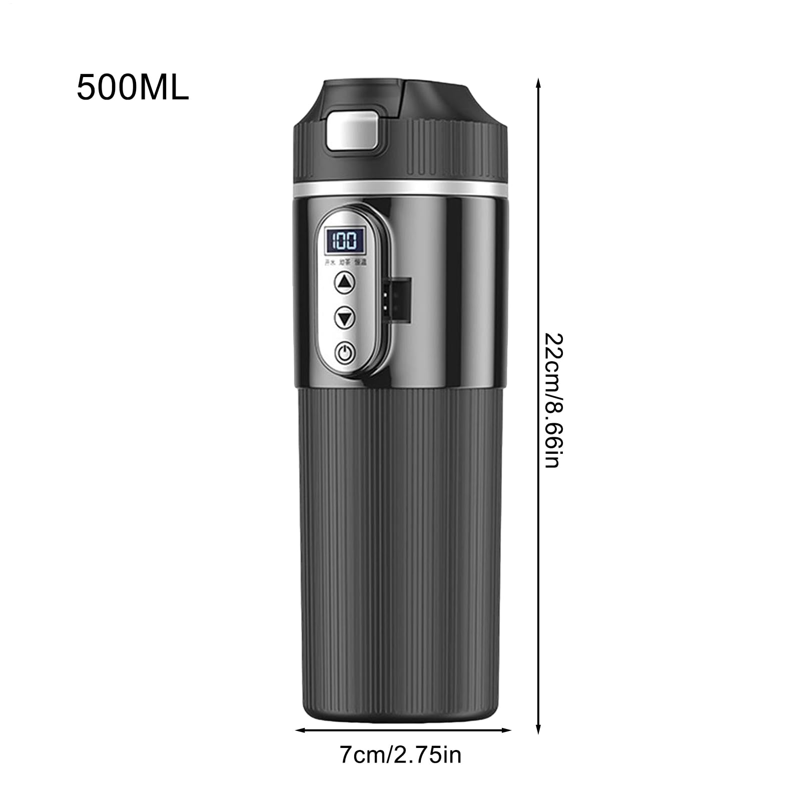 Taza eléctrica de calefacción para coche, multifuncional, 12 V/24 V | taza térmica para viajes, taza de calefacción portátil para coche, taza de café para café, té, leche