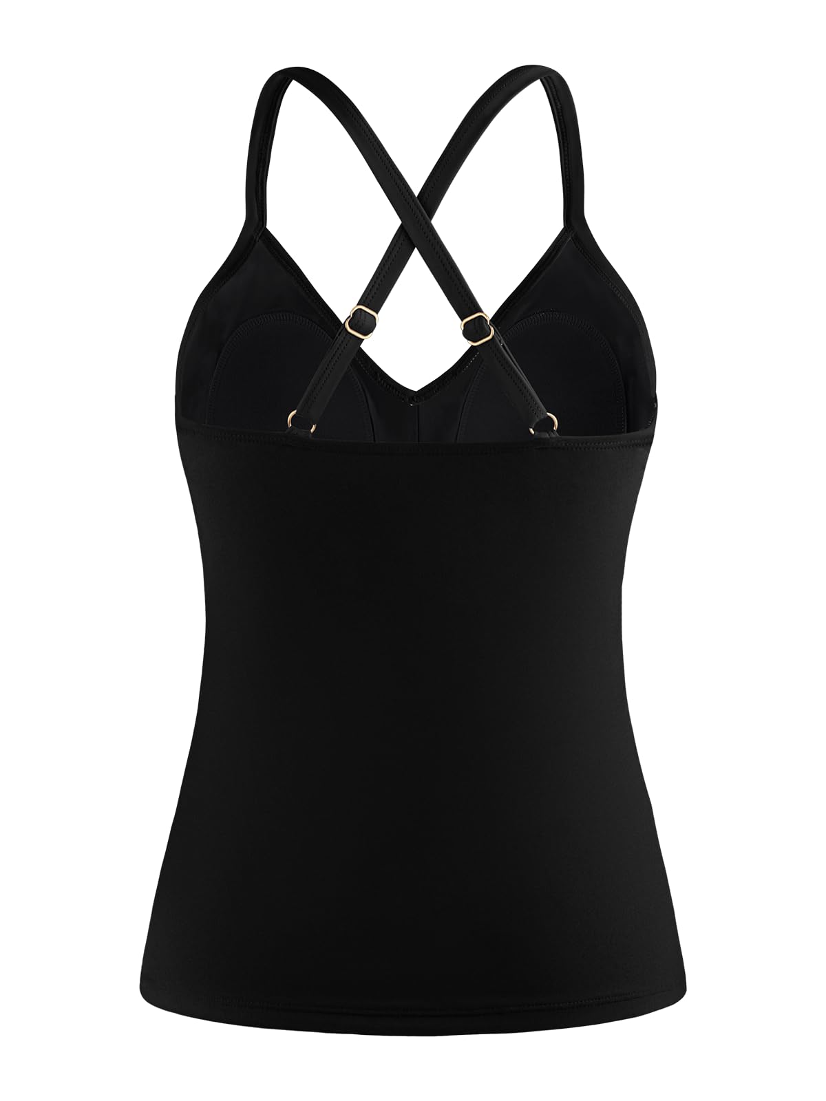 Ocean Blues Tankini gainant pour femme - Haut de maillot de bain push-up à col en V uniquement