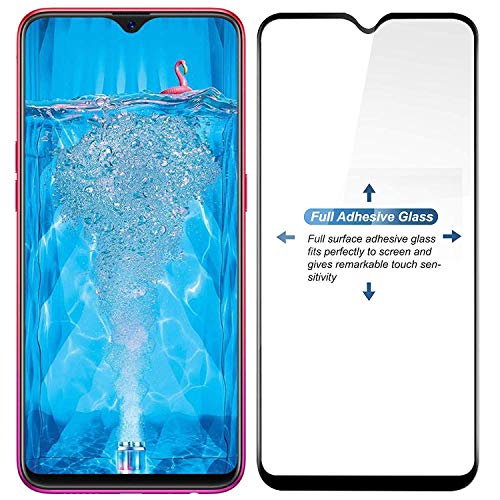 Image of Screen Protector for Oppo A7 / Realme 3 / 3i / A5s (Black) Tempered Glass Edge-to-Edge 6D Screen Guard With Installation Kit