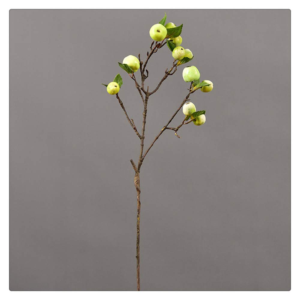 Fleur Artificielle Artificielle Mini Pommes Arbre Branche De Fleur Real Touch Faux Fleurs Simulé Plante Maison Jardin De Mariage Décoration 5 Pièces 60cm