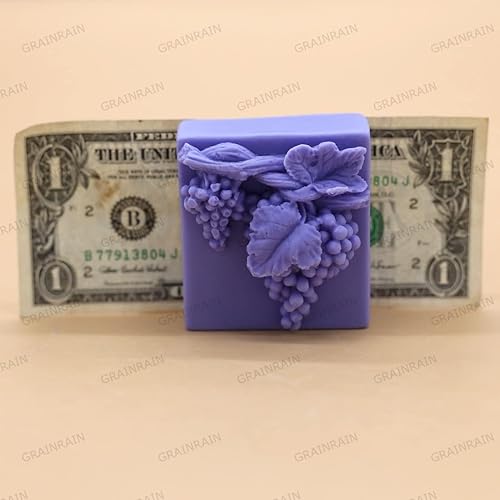 Miniatura 6 de Molde de jabón Molde de vela de silicona Molde de jabón Molde de silicona Molde de resina Molde cuadrado de jabón de uva (14006)
