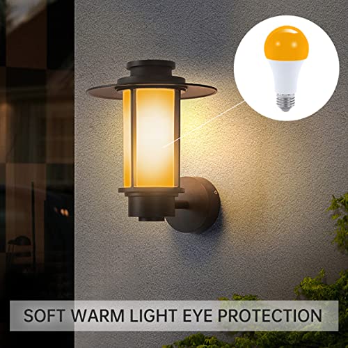 Kinur 3 Power Switch On Off Night Light Bulbs, Amber Light Bulbs 20 40 60 Watt Equivalent A19 1800K E26 Blue Light Blocking Sleep Light Bulbs For Healthy Sleep And Baby Nursery Light 2 Pack #TOP5