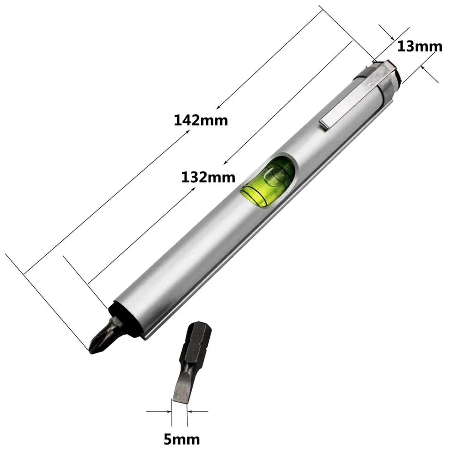 Mini livella a penna Livella a bolla con cacciavite magnetico
