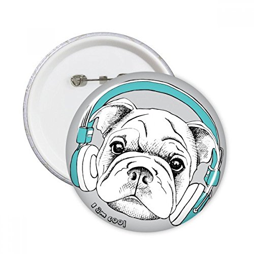 Badge musique avec casque pour look urbain et festival