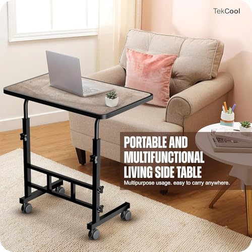 Image of Multi-Purpose Laptop Table, Study Table| Bed Table| Adjustable Height, Portable for Office, Work Form Home | DIY Table, Easy to Assemble, Engineered (DH-Dark)